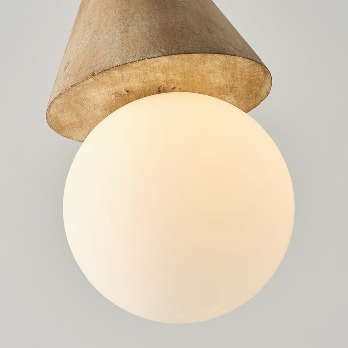 1-Light Modern Wooden Pendant Lighting