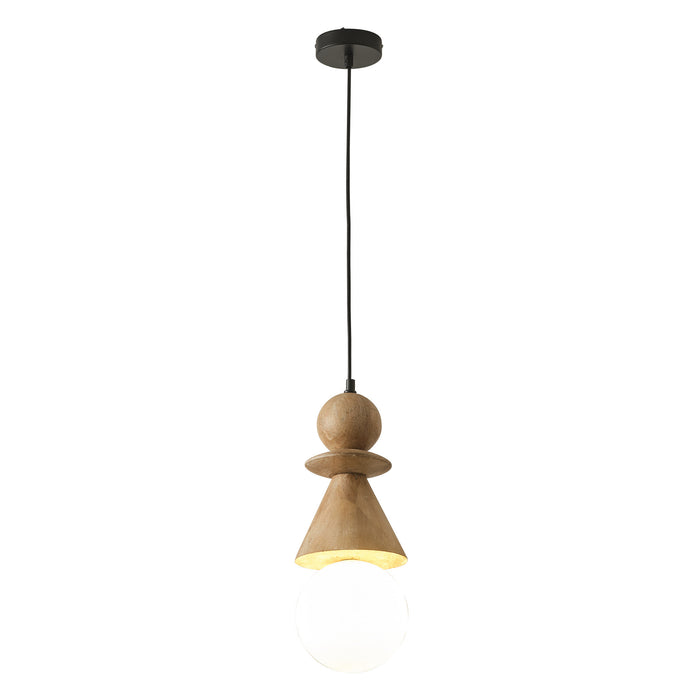 1-Light Modern Wooden Pendant Lighting