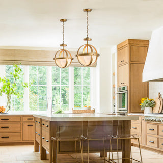 Hamptons Modern Two Light Semi-Flush Convertible Pendant Lighting