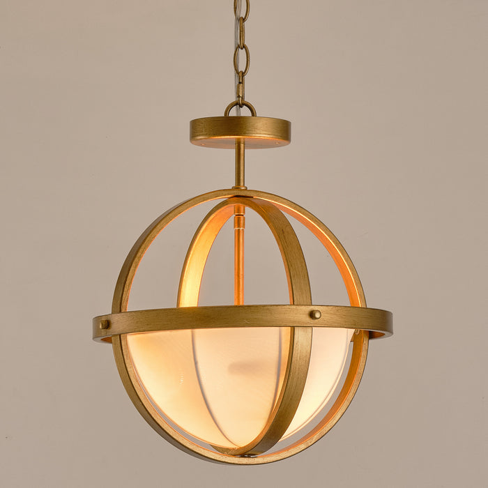 Modern Two Light Semi-Flush Convertible Pendant Lighting