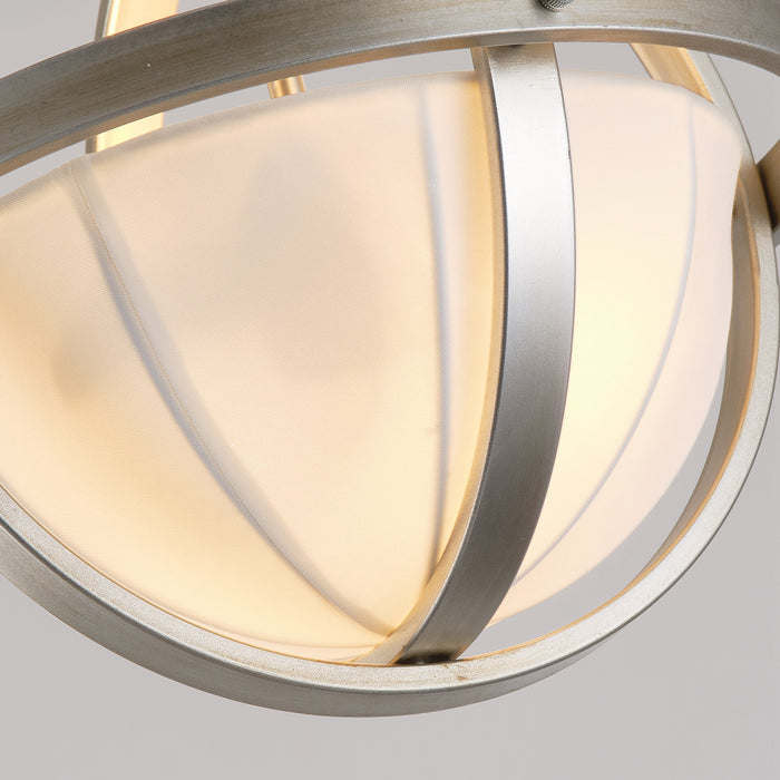 Modern Two Light Semi-Flush Convertible Pendant Lighting