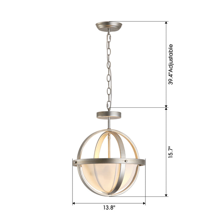 Modern Two Light Semi-Flush Convertible Pendant Lighting