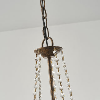 5-Light Modern Crystal Chandelier for Dining Room French Country Lighting for Living Room