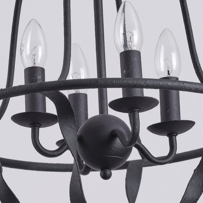 4-light Industrial Chandelier Pendant Lighting