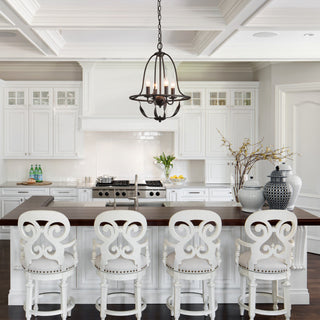 4-light Industrial Chandelier Pendant Lighting