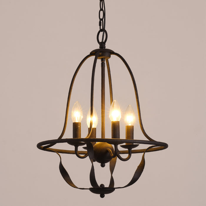 4-light Industrial Chandelier Pendant Lighting