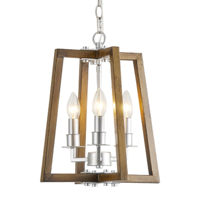 3-Light Kitchen Island Pendant Hanging Lantern, Farmhouse Hanging Lamp for Dining Room Foyer Entryway Hallway With Adjustable Hanging Length