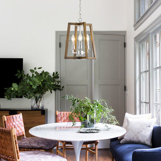 3-Light Hamptons Kitchen Island Pendant Hanging Lantern, Farmhouse Hanging Lamp for Dining Room Foyer Entryway Hallway With Adjustable Hanging Length
