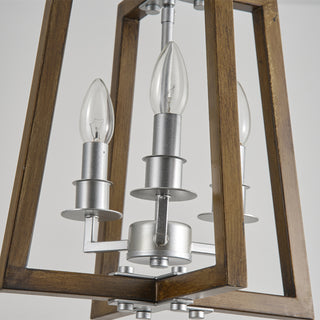 3-Light Hamptons Kitchen Island Pendant Hanging Lantern, Farmhouse Hanging Lamp for Dining Room Foyer Entryway Hallway With Adjustable Hanging Length