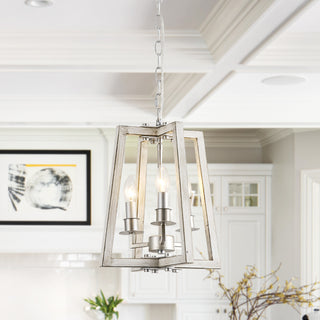 3-Light Hamptons Kitchen Island Pendant Hanging Lantern, Farmhouse Hanging Lamp for Dining Room Foyer Entryway Hallway With Adjustable Hanging Length