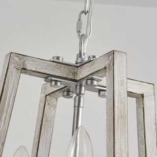 3-Light Hamptons Kitchen Island Pendant Hanging Lantern, Farmhouse Hanging Lamp for Dining Room Foyer Entryway Hallway With Adjustable Hanging Length