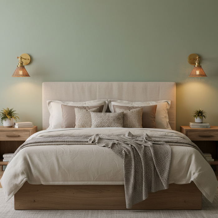 Traditional 1-Light Rattan Woven Wall Sconce