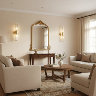 2-Light Modern Indoor Golden Wall Lighting