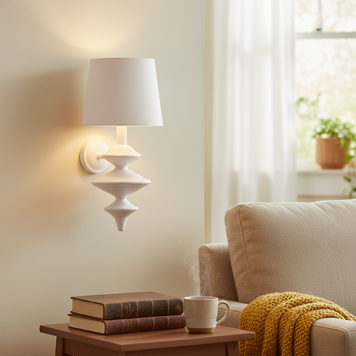 1-Light French Modern Simple White Wall Sconces Lighting