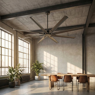 305 cm HVLS Industrial Large Black 7-Blade Ceiling Fan for Warehouses Factories Gyms and Large Commercial Spaces