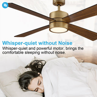 52" Bucholz Industrial Ceiling Fan with Dimmable LED Light