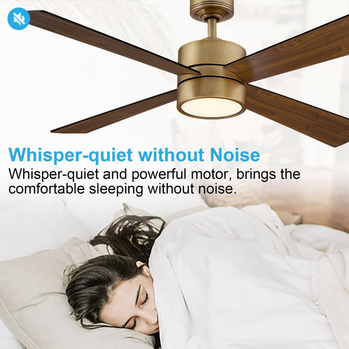 Parrot Uncle 52" Bucholz Industrial Downrod Mount Reversible Ceiling Fans with Integrated Lights and Remote Control - ParrotUncle