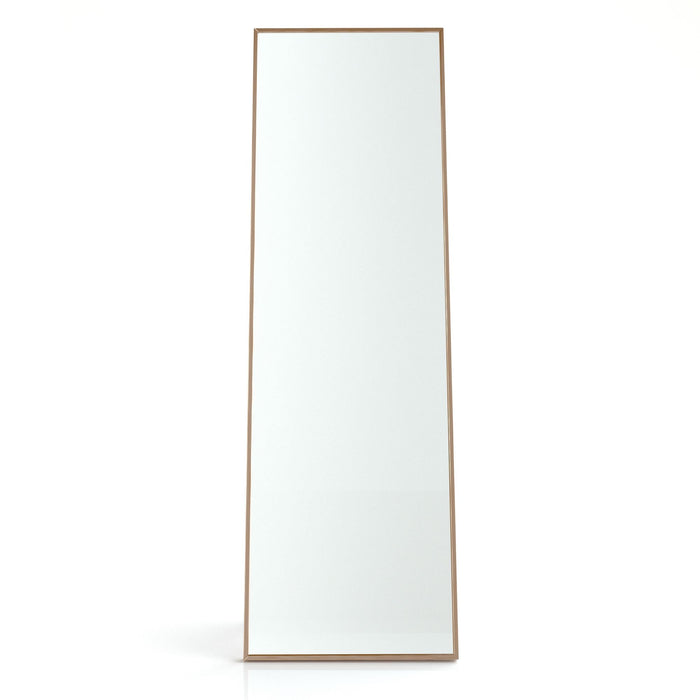 Rectangular Modern Golden Aluminum Framed Full Length Mirror