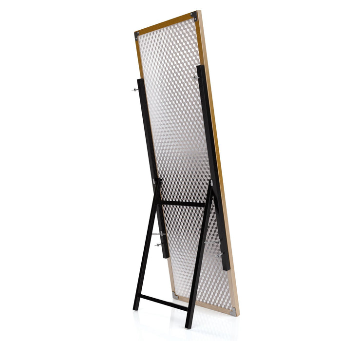 Rectangular Modern Golden Aluminum Framed Full Length Mirror