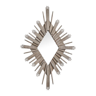 Traditioanl Wood Rhombus Mirror Wall Decor