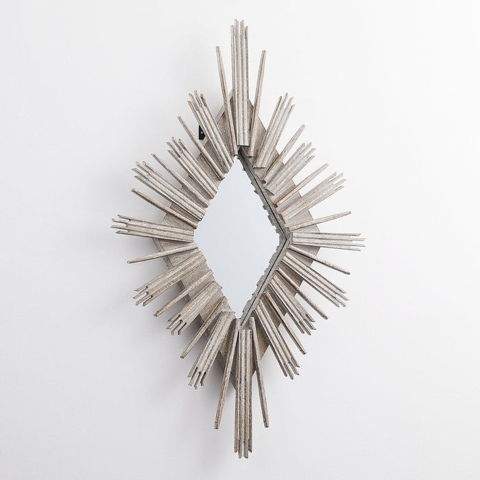 Traditioanl Wood Rhombus Mirror Wall Decor - ParrotUncle