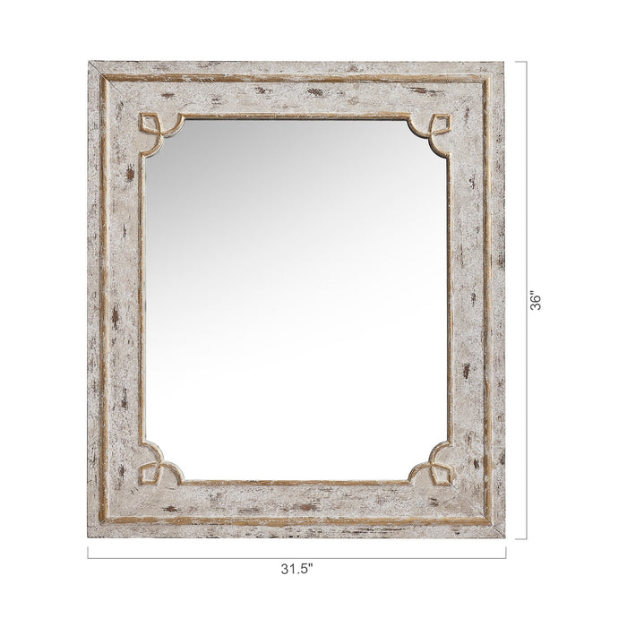 Traditional Rectangle Mirror Antiqued Casual Wall Decoration