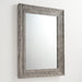 Traditional Rectangle Framed Gray Decorative Mirror - ParrotUncle