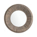 Traditional Round Decorative Wood Farmhouse Wall Mirror - ParrotUncle