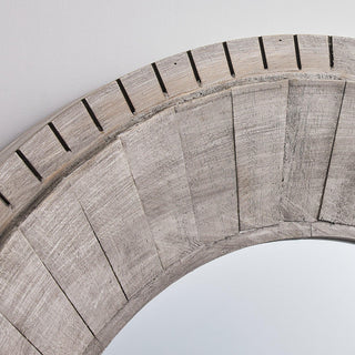 Traditional Grey Round Mirror Wall Decoration
