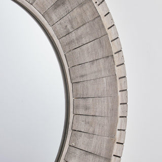 Traditional Grey Round Mirror Wall Decoration