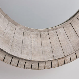 Traditional Grey Round Mirror Wall Decoration