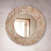 Traditioanl Wood Round Mirror Wall Decor - ParrotUncle