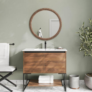 Traditional Round Mirror Vintage Wall Decoration with Beaded Detailing