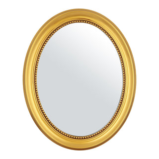 Golden Modern Classic Oval Accent Wall Mirror