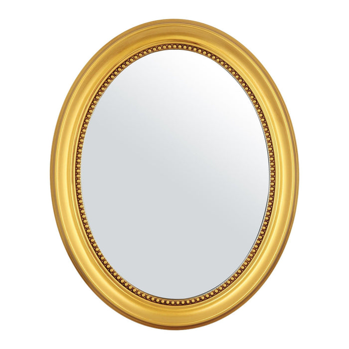 Golden Modern Oval Framed Wall Mirror - ParrotUncle