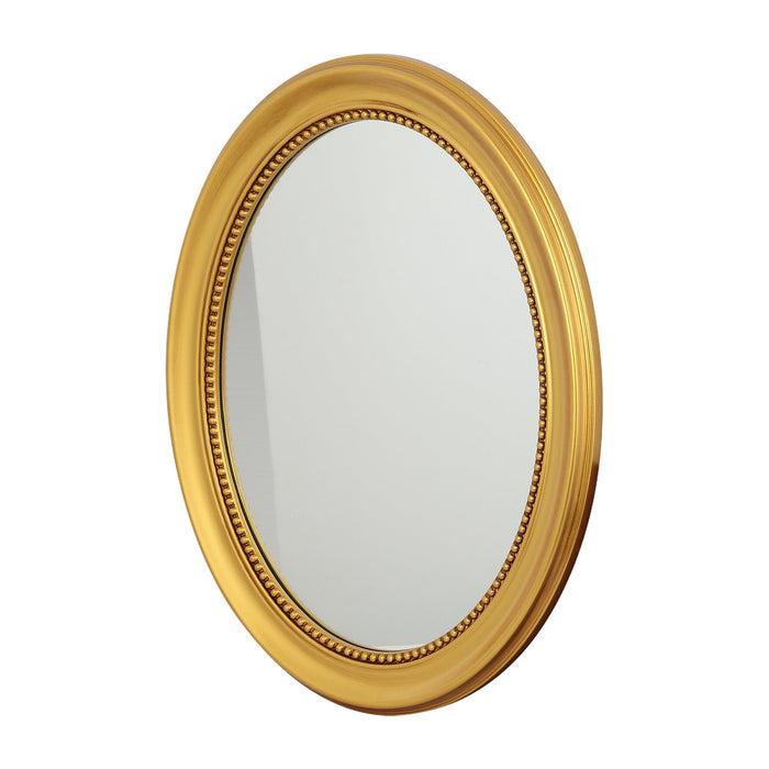 Golden Modern Classic Oval Accent Wall Mirror