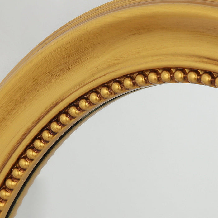 Golden Modern Oval Framed Wall Mirror - ParrotUncle