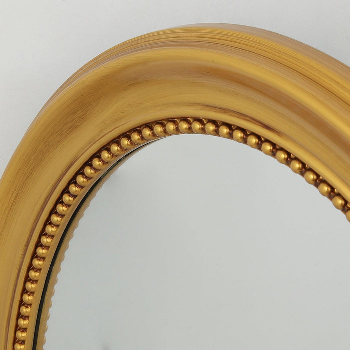 Golden Modern Classic Oval Accent Wall Mirror