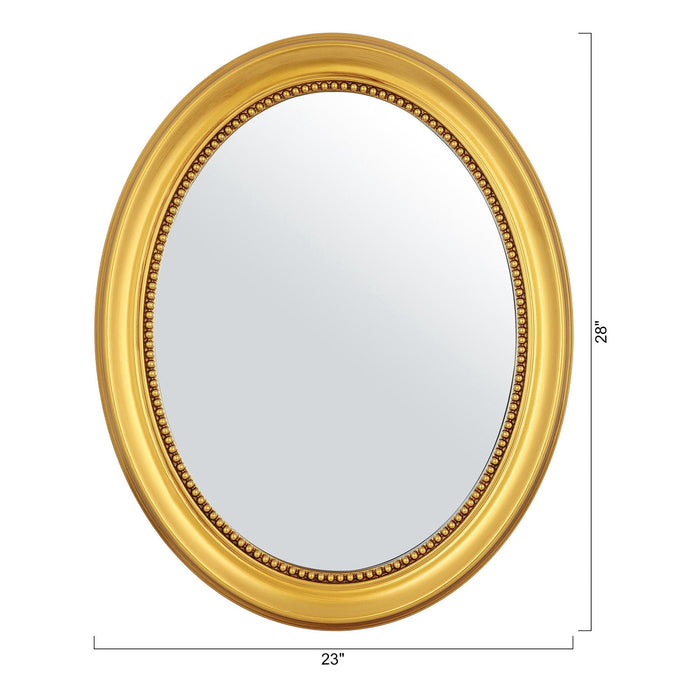 Golden Modern Classic Oval Accent Wall Mirror