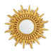 Modern Sunburst Golden Mirror Antiqued Casual Wall Decoration - ParrotUncle