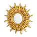 Modern Sunburst Golden Mirror Antiqued Casual Wall Decoration - ParrotUncle