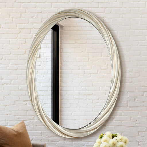 Modern Oval Framed Accent Wall Mirror - ParrotUncle