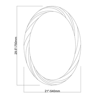 Modern Oval Framed Accent Wall Mirror