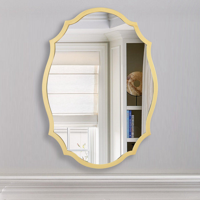 Modern Oval Golden Framed Accent Wall Mirror - ParrotUncle