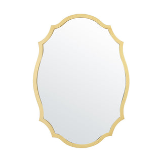 Modern Oval Golden Framed Accent Wall Mirror