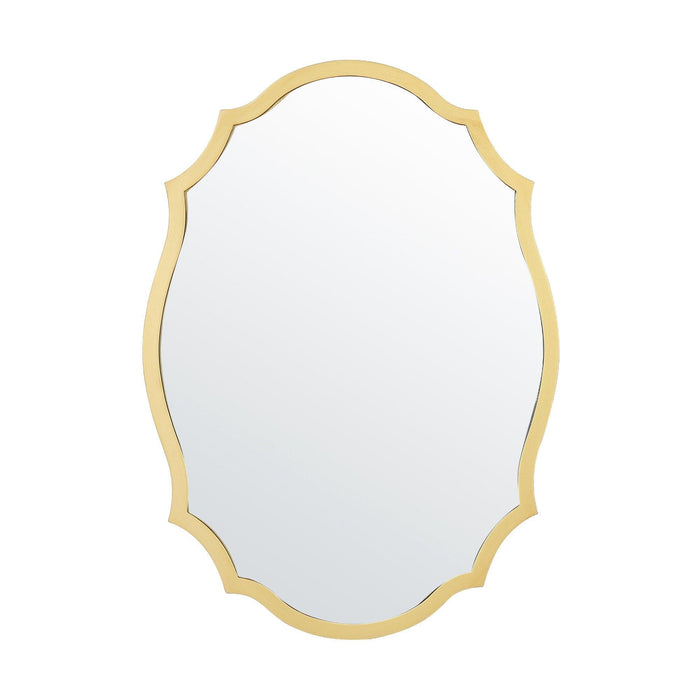 Modern Oval Golden Framed Accent Wall Mirror - ParrotUncle