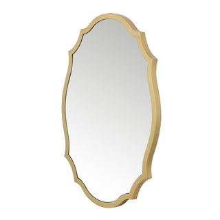 Modern Oval Golden Framed Accent Wall Mirror