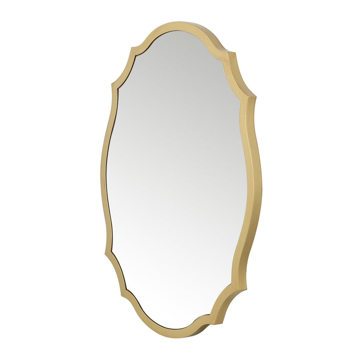 Modern Oval Golden Framed Accent Wall Mirror - ParrotUncle