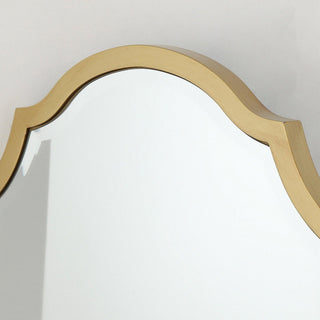 Modern Oval Golden Framed Accent Wall Mirror