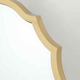 Modern Oval Golden Framed Accent Wall Mirror